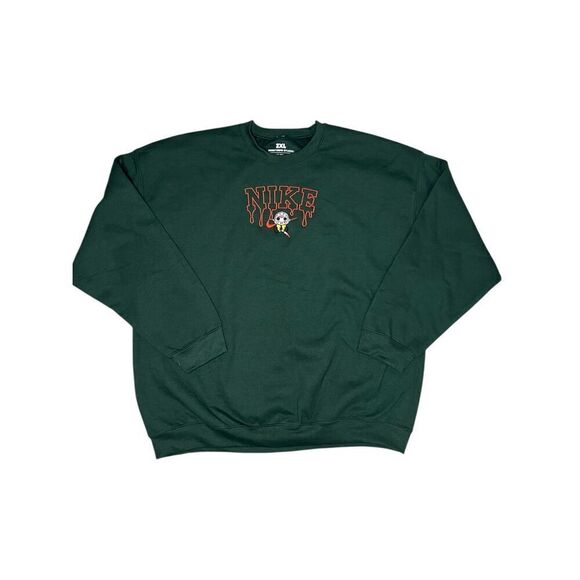 Sweetwear Studios Men’s 2XL Sweater Green Jason Graphic Crewneck NEW - Picture 2 of 5
